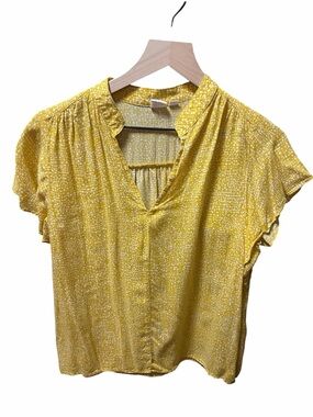 GAP Yellow Polka Dot Women’s Top - Size M